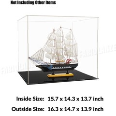 Large Acrylic Display Case Clear Box Dustproof Diecast 1:18 Action Figures Cabin