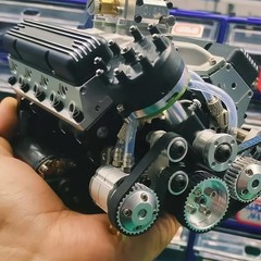 V8 Combustion Engine Motor Engineering Model Toy Internal DIY Hobby AIA