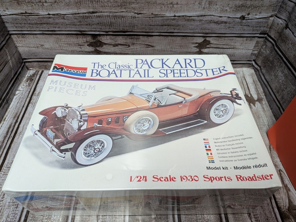 Monogram The Classic Packard Boattail Speedster Car Plastic Model Kit Sealed