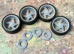 1/24 Scale: 24-Inch “Boyd Pro Sport” Wheels And Tires; Resin;1/25