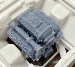 Resin Custom Pontiac LS engine, Supercharged, for scale model cars, 1/24 1/25