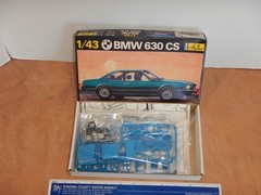 VINTAGE, ORIGINAL HELLER BMW 630 CS MODEL KIT, 1/43 SCALE, #166, NOS
