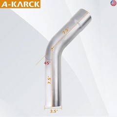 A-KARCK Exhaust 45 Degree Tube 3.5″ OD, Mild Steel Exhaust Pipe Mandrel Bend,