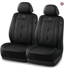 Skechers Car Seat Covers, Faux Leather Seat Covers, Waterproof Anti Slip (Grey)