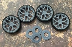 1/24 Resin: 26 Scale-Inch “Chevy Silverado Snowflake” Model Car Wheels/Tires