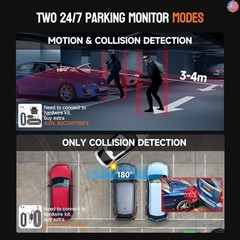 360° Dash Cam Front and Rear Inside, 4 Channel FHD 4 * 1080P, Wi-Fi GPS Voice