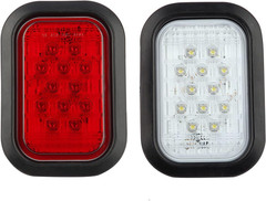 6Pcs 5″X3″ Rectangle LED Stop/Turn/Tail/Brake & Backup Reverse Truck Trailer Tai