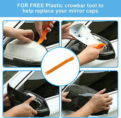 Door Mirror Covers,Glossy Black Replacement Rearview Side Mirror Covers Caps Rea
