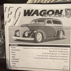 AMT ERTL 1/25💪🏼🏁1939 Wagon Rod💪🏼🏁 Street Custome Model Sealed Parts