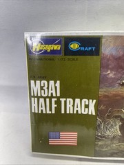 Hasegawa US Army M3A1 Half Track Model Kit 706-130 1/72 Sealed Vintage. READ!!!