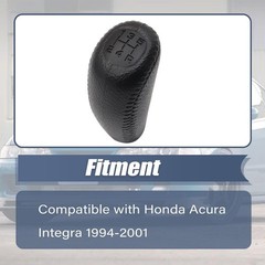 XQSMWF Gear Shift Knob 5 Speed Leather Compatible with Honda Acura