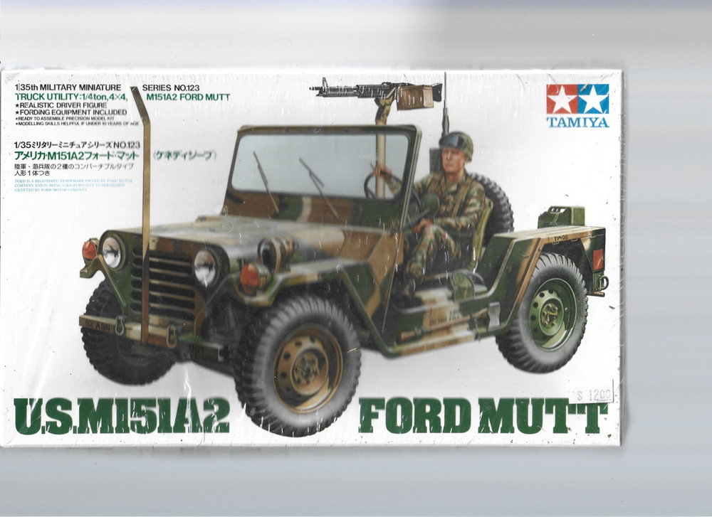 Tamiya 35123 1/35 Model Kit U.S M151A2 Ford Mutt 1/4 Ton Truck Utility-UNOPENED
