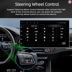 Single DIN Car Stereo Wireless CarPlay, Android Auto, 7 Inch Touchscreen,