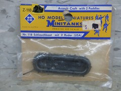 Roco Minitanks (NEW) 1/87 WWII US Rubber Assault Craft W/2 Paddles Lot #4967K