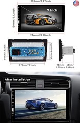 Single Din Car Stereo with Bluetooth 9 Inch HD Touch Screen Car Stereo with
