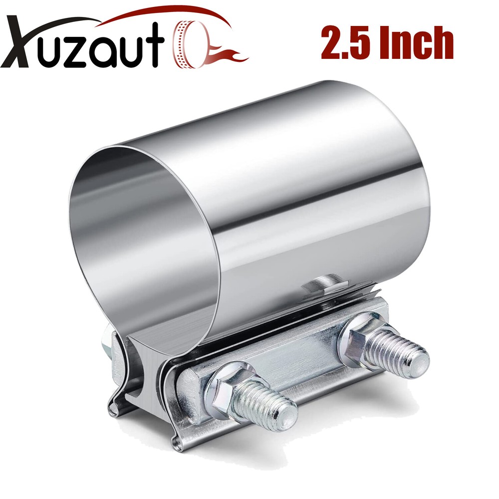 2.5 Inch Stainless Steel Butt Joint Exhaust Seal Band Clamp Exhaust Clamp US
