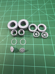 1:24 Drag Racing Wheels & Tires – Weld Magnum Front / Alpha One Rear M/T Tires