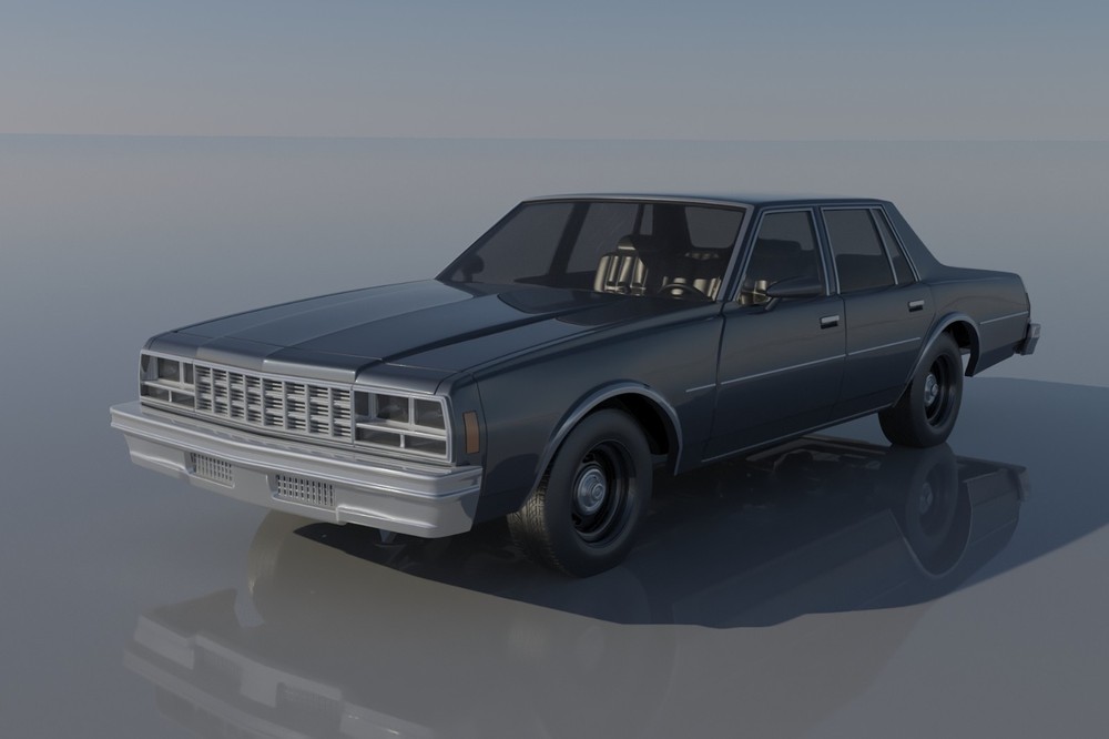 ABS-LIKE RESIN 3D PRINTED 1/25 1977 CHEVY IMPALA 4DR SEDAN KIT