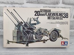 Tamiya 1:35 German 20mm FLAKVIERLING 38 MITSd.Ah.52 Plastic Model Kit MM191