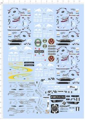 1/64 water slide decals for model kits car (85631)