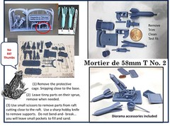 1/35 WW1 58mm Trench Mortar No. 2 (Criel Resicast Takom Tamiya SS models WIP3D)