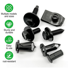 / 1/4-20 M6-1.0 Extruded U Nuts & Body Bolts Kit Engine under Cover Splash Shiel