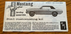 AMT Mustang Model Kits – Mustang Model Kits – Mustang Model Kit Instructions