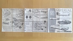 Original AMT 1962 Imperial Hardtop 3 in 1 Model Kit Instructions only no kit