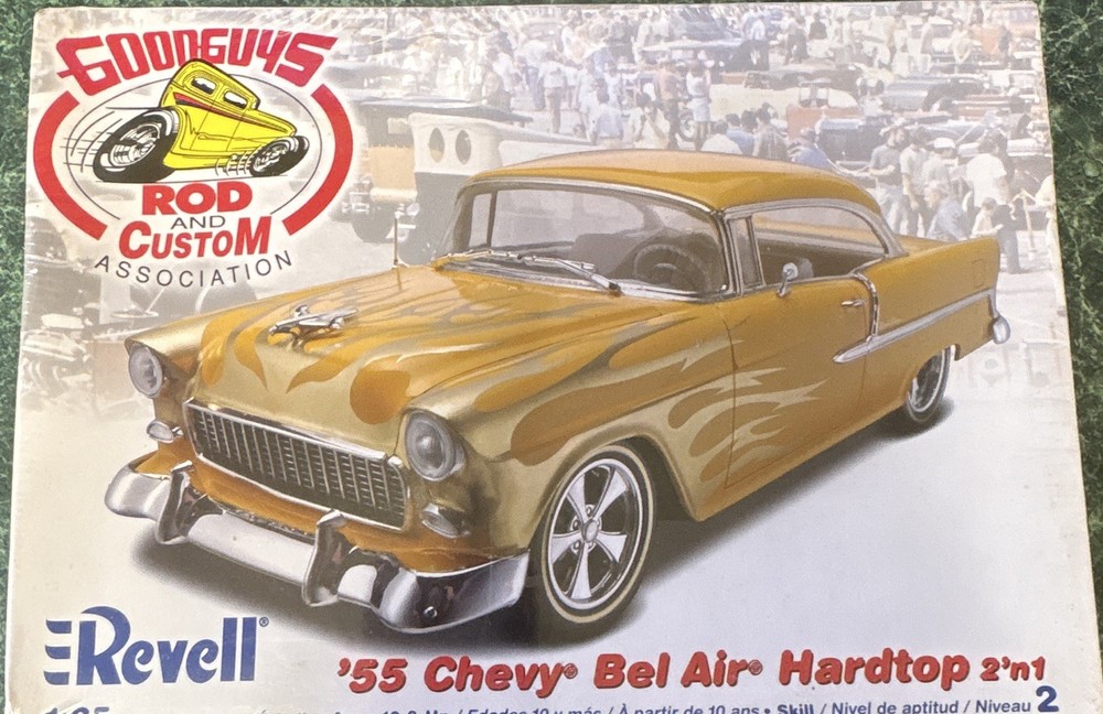 Revell Goodguys ’55 Chevy Bel Air Hardtop 1:25 Unassembled Kit Skill 2 85-2069