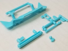 1957 Corvette FIREWALL PEDALS STEERING BOX MASTER CYL from AMT 1:25 Model Kit 57