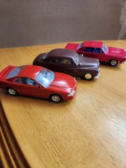 THREE VINTAGE BUILT MODELS -Mustang, GTO, and Mercury cruiser