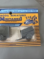 Roco Minitanks WWII US Z-152/53 3/4 & 1 1/2” Ton Cargo Trailer Set New