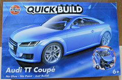 Airfix QUICK BUILD Blue Audi TT Coupe Plastic Model Car Kit J6054(E)