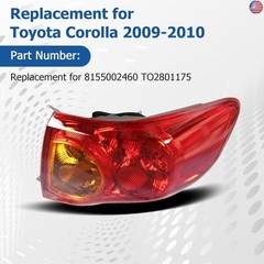 WFLNHB Right Passenger Side Outer Tail Light Assembly Replacement for Toyota