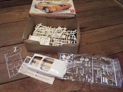 Vintage AMT Model Kit 1955 Chevrolet Corvette 2n1 Kit 1:25 Build Stock Or Drag