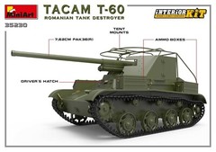 MiniArt 1/35 35230 WWII Romanian Tacam T-60 Tank Destroyer (Interior Kit)