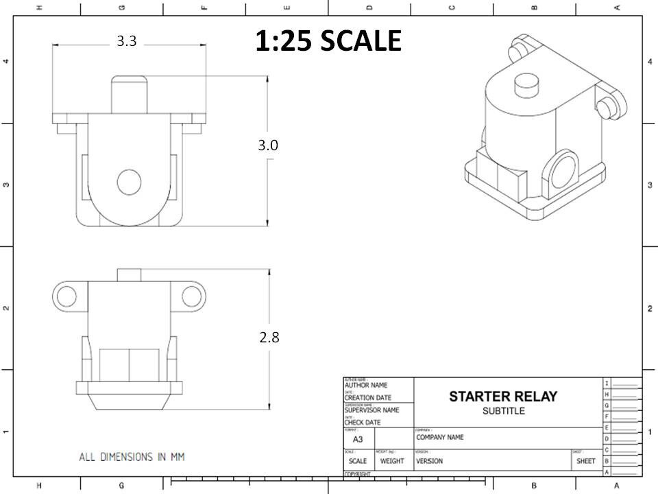 4 off, 3D Print, Resin, Model Car Starter Relays, Various Scales