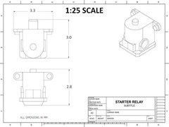 4 off, 3D Print, Resin, Model Car Starter Relays, Various Scales