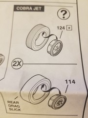 2 – STOCK TIRES from 1968 Ford Mustang GT Revell 1:25 Model Kit 68