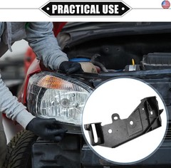 Headlight Bracket Compatible for Infiniti G37 2009-2013, Durable Plastic Black