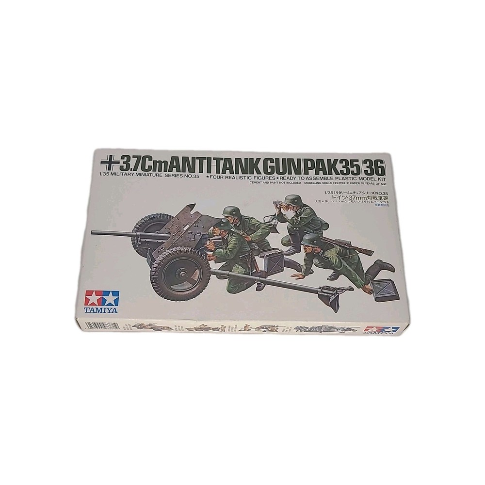TAM35035 1:35 Tamiya 3.7cm Anti-Tank Gun Pak 35/36 New