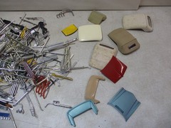 Large Plastic Model Parts Lot with Chrome and Exhaust Pipes