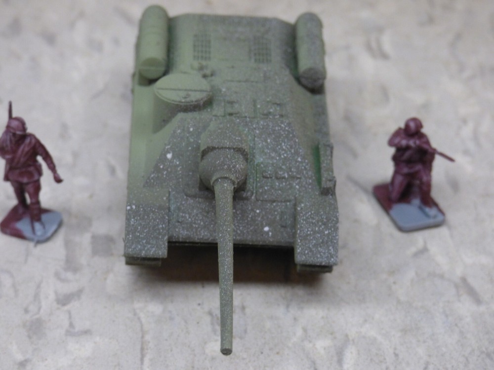 MIR / Roco Minitank Compatible WWII Russian SU-100 & Airfix Soldiers Lot#7394B©