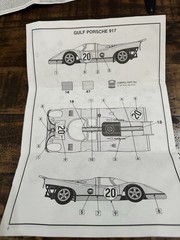 AIRFIX GULF PORSCHE 917 1:32 Vintage Kit 03409 Parts Are Manufactured Sealed