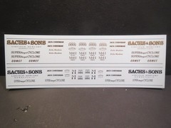 NEW! Sachs & Sons 64’/65′ Comet AFX 1/25 Decal from Fremont Racing Specialties