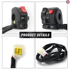 Anxingo Universal 7/8″ 22mm Handlebar Control Switches for Motorcycle Turn