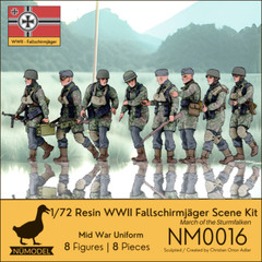 NUMODEL NM0016 | 1/72 Resin WWII Fallschirmjäger Scene Kit “Sturmfalken” | 8pc