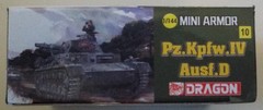 1/144 Pz.Kpfw. IV Ausf.D Medium Tank Dragon Mini Armor #14118 Sealed Inside MIUB