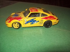 BURAGO PORSCHE CARRERA 911 RACING CAR ADVERTISING DIE-CAST ITALY