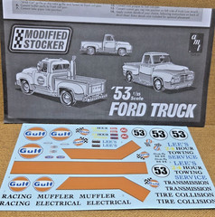 1953 Ford Pickup DECALS & INSTRUCTIONS 1:25 Scale AMT NEW Model Kit PARTS